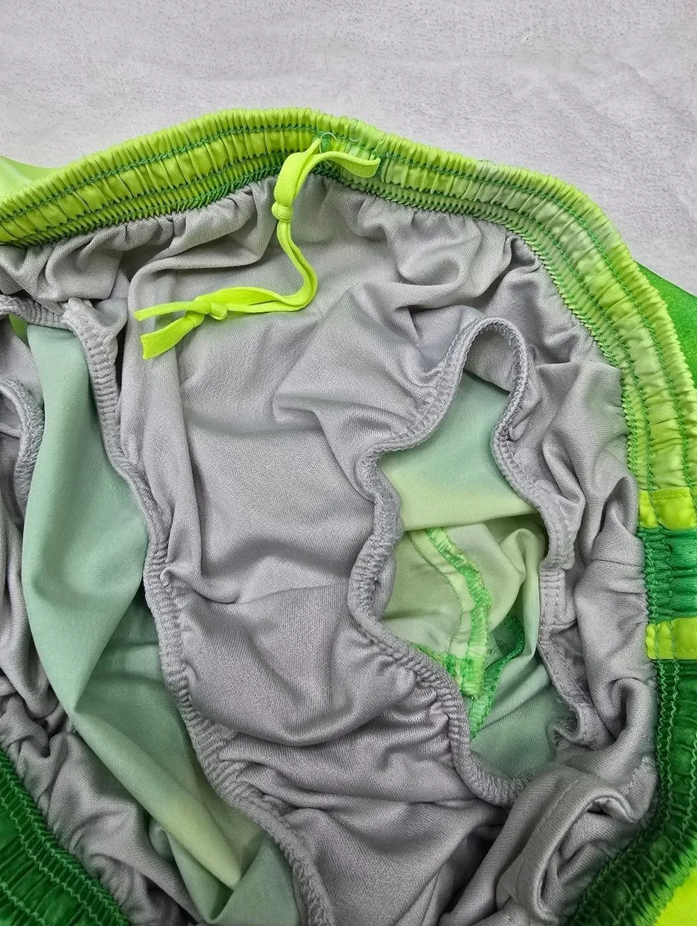 Nike Dri-FIT Emporia State Running Shorts Neon Green Tie Dye Athletic Size M